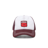 F & F Maroon and White Trucker Cap