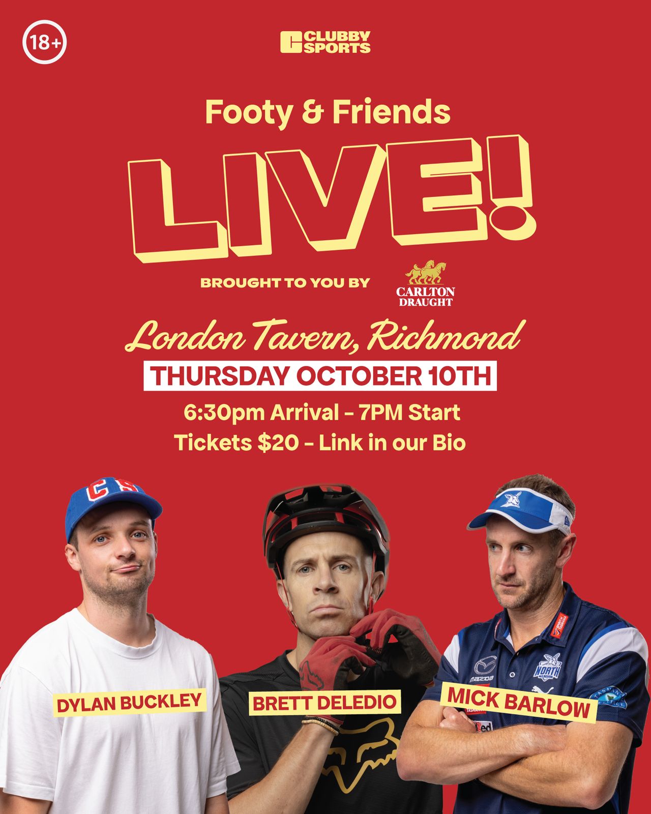 Footy & Friends Live Show @ The London Tavern